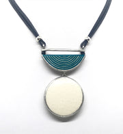 Ostrich Shell Moon Necklace